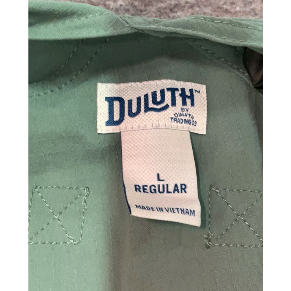 Duluth Trading Co Women’s L Regular Sage Green Utility Overalls Rip Stop Nylon - Picture 9 of 9